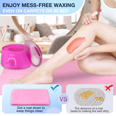 Waxing Kit WUWUVISTA 69 Items Hair Removal Wax Kit With Wax Warmer Waxing Beads For Face, Brazilian, Full Body, Bikini, Sensitiive Skin Skin Suitable For Plugs Of American, European Specification - 5.0 - CJ