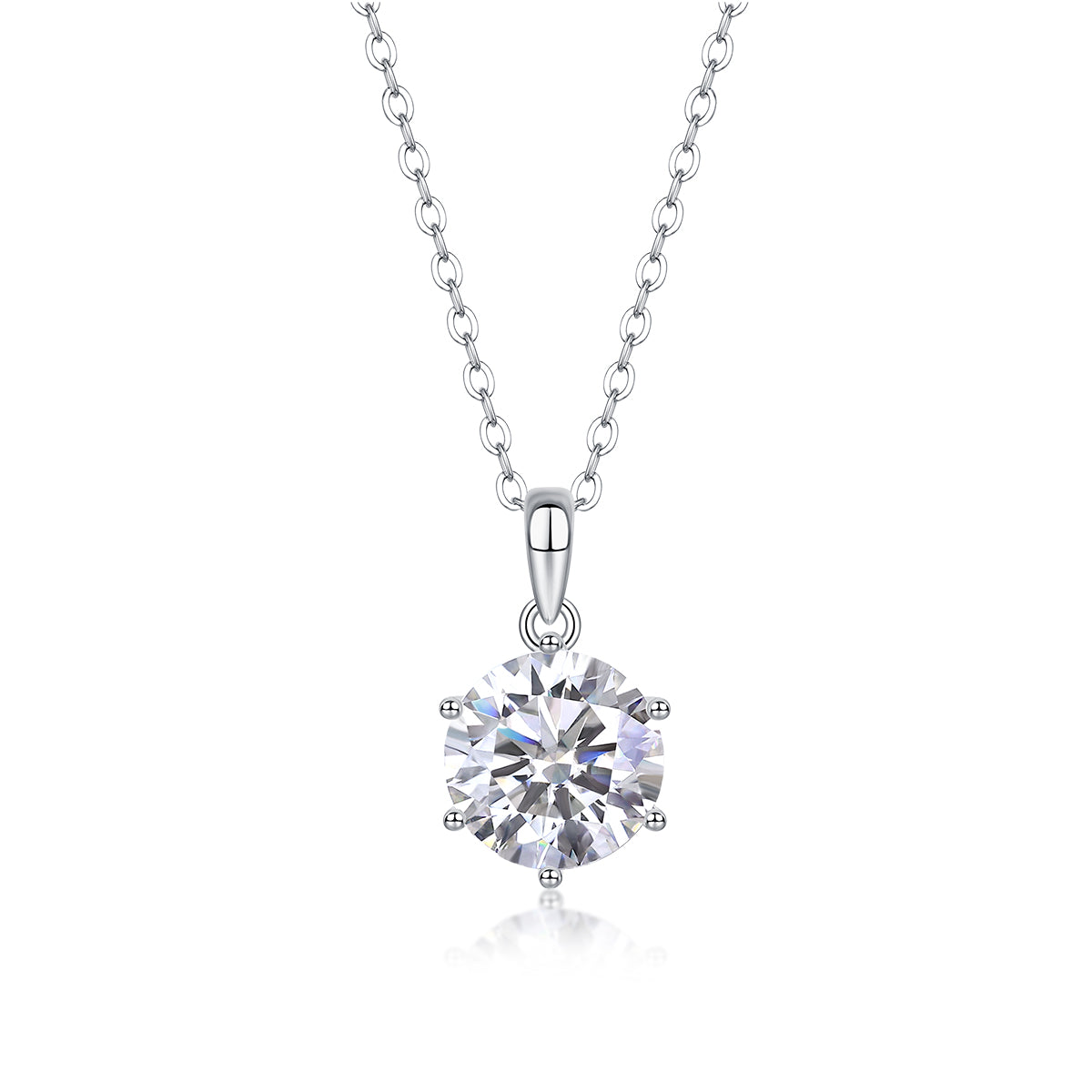 1Refreshing Breeze Dancing Luxurious Fashion Diamond Pendant Necklace Set With Mosan Diamond Silver Ornaments Prohibit TikTok sales - 5 - CJ