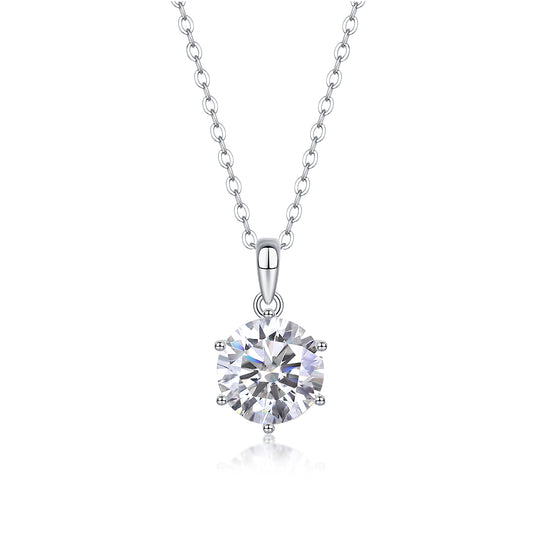 1Refreshing Breeze Dancing Luxurious Fashion Diamond Pendant Necklace Set With Mosan Diamond Silver Ornaments Prohibit TikTok sales - 5 - CJ