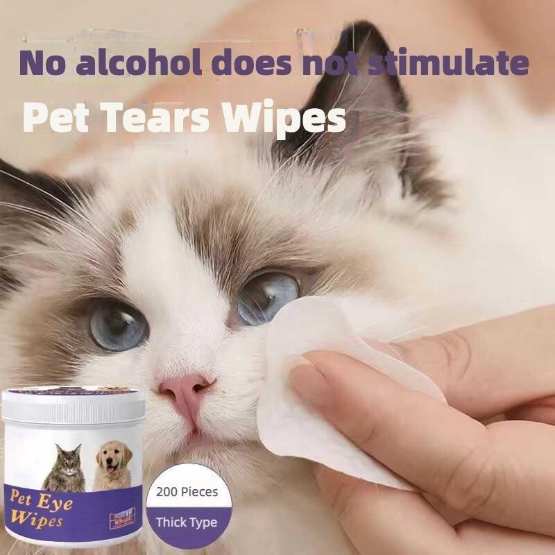 Pet Eye Wipes, 200 Wipes  Can Pet Eye CleaningWipes, Tear Stain Removing Wipe, Pet Eye Wipesfor Dogs And Cats, Pets Eye Wipes, Pet Suppliesgentle - 5 - CJ