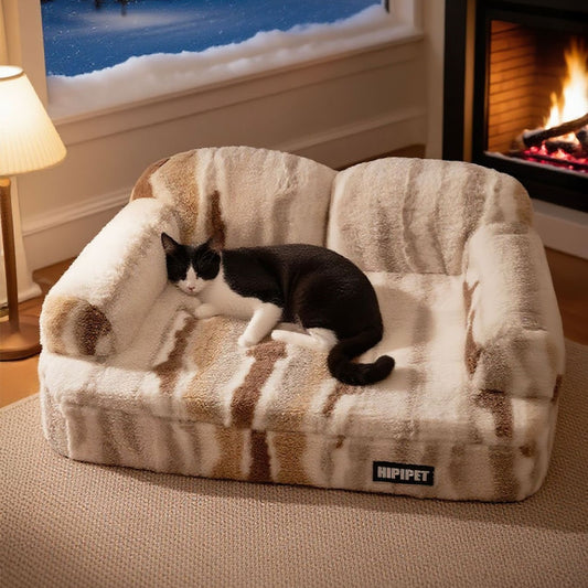 LaTeX Fleece - lined Thickened Sofa Backrest Pet Bed - 0 - CJ