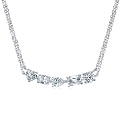 1Galaxy - A Fashionable And Luxurious Diamond Jewelry Pendant Set With Moissanite S925 Sterling Silver And Platinum Plating Prohibit TikTok sales - 5 - CJ