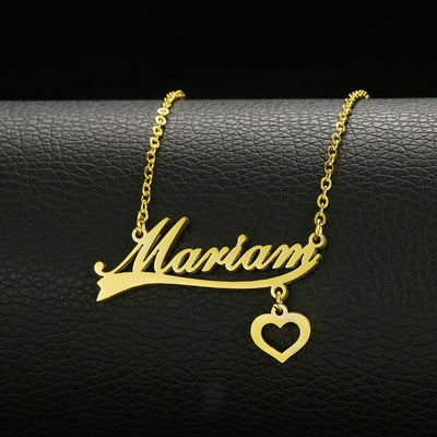 Stainless Steel Customized Various Sign Name Necklace Custom Butterfly Heart Nameplate For Women Girls Christmas Gift - 7 - CJ