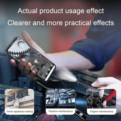 4.3 Inch Dual Lenses Endoscope Camera With Light, With 32GB Memory Card - Waterproof Borescope Camera With 8 Adjustable LED Lights,  LCD Screen, HD 1080P Inspection Camera, 5M Semi - Rigid Cord For Vehic - 5 - CJ