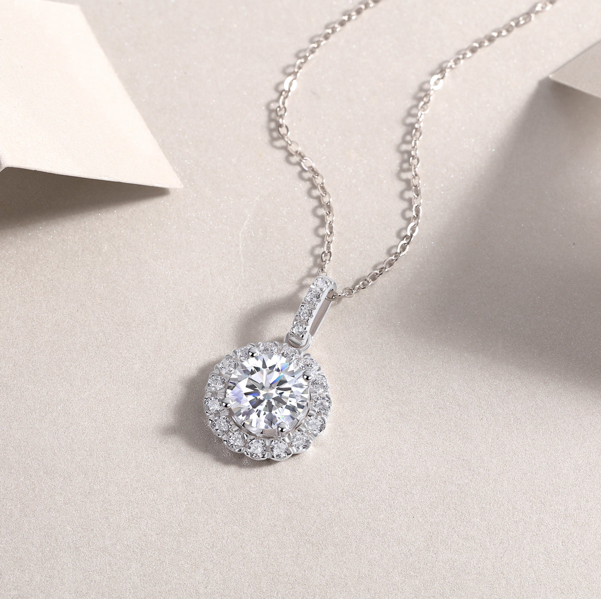 1Dandelion - A Fashionable And Luxurious Diamond Jewelry Pendant Set With 2 - carat Moissan Diamonds, S925 Sterling Silver And Platinum Plating Prohibit TikTok sales - 5 - CJ