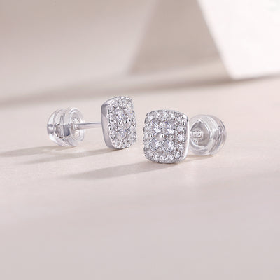 1Fog Sea - Fashionable And Luxurious Diamond Jewelry Set With Moissanite S925 Sterling Silver And Platinum - plated Stud Earrings Prohibit TikTok sales - 5 - CJ