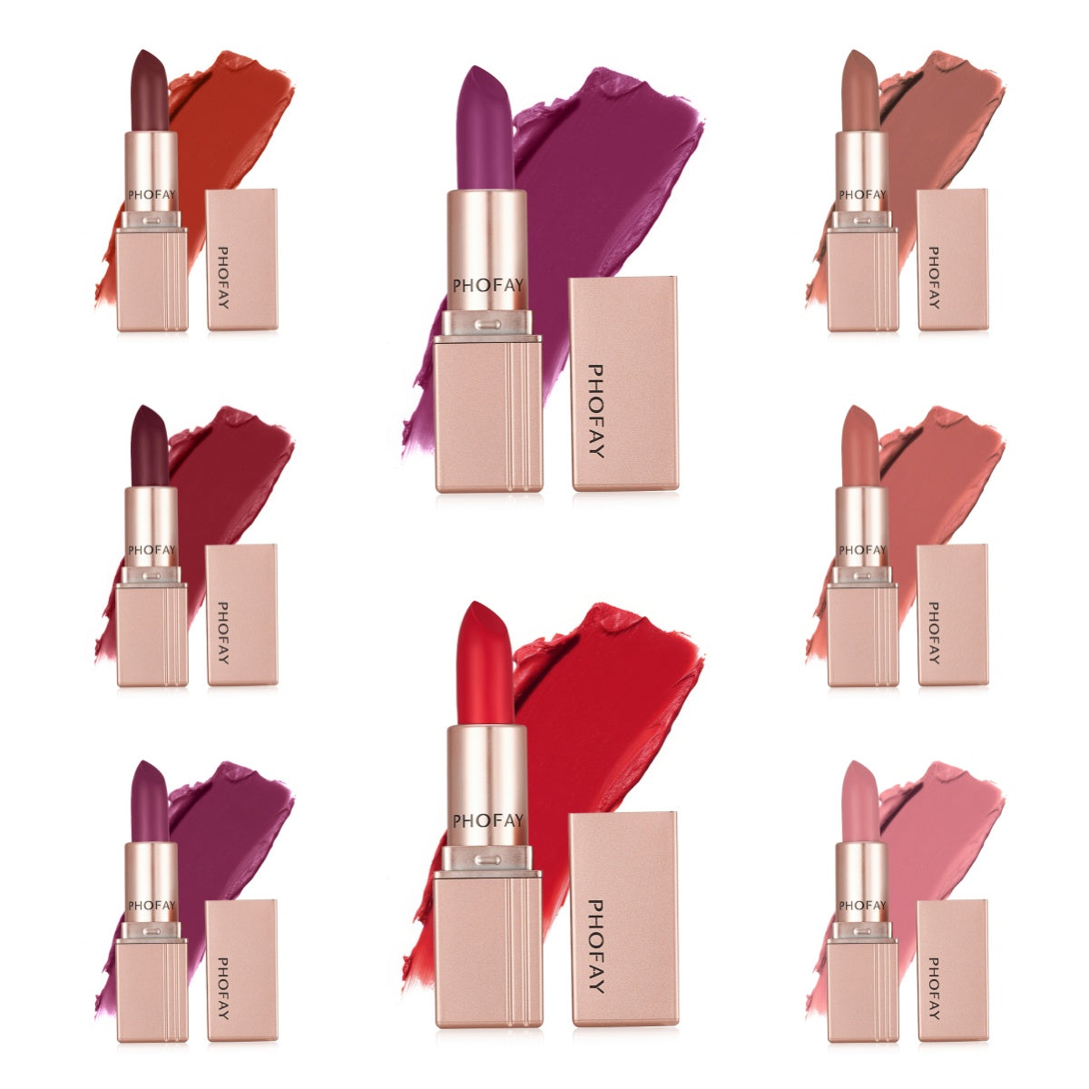 PHOFAY Matte Lipstick - 4 - CJ - Set - CJKH203582710JQ