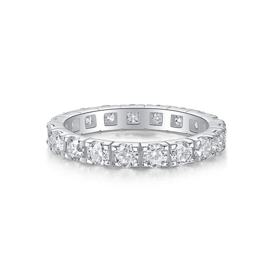 1Starry Sky Diamond Ring Luxury Fashion Set Moissanite Silver Ring Prohibit TikTok sales - 5 - CJ