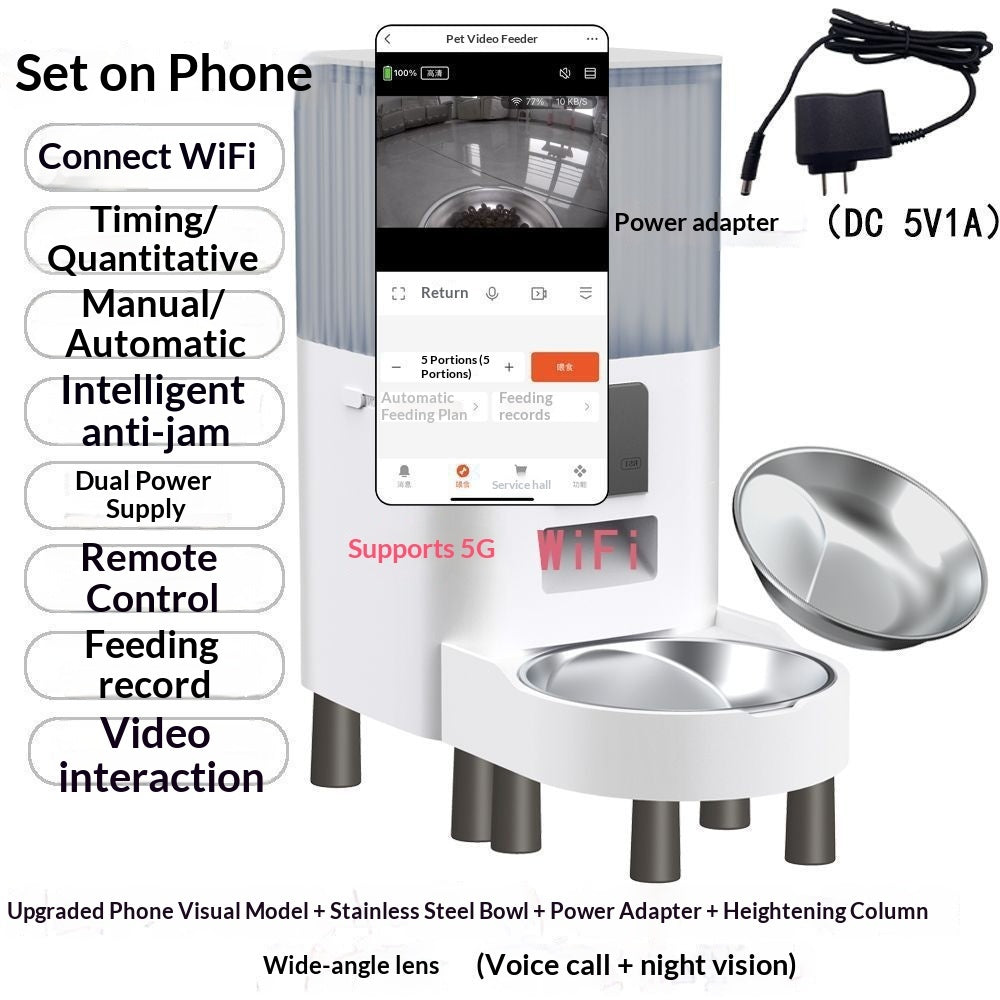 Remote Pet Feeder With Scheduled Feeding And Monitoring Features - 0 - CJ