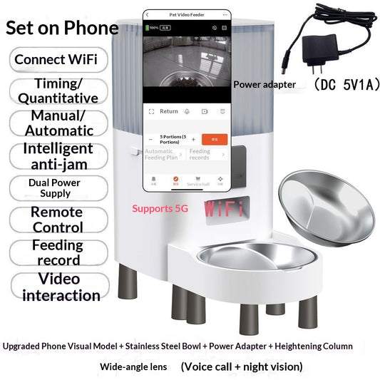 Remote Pet Feeder With Scheduled Feeding And Monitoring Features - 0 - CJ
