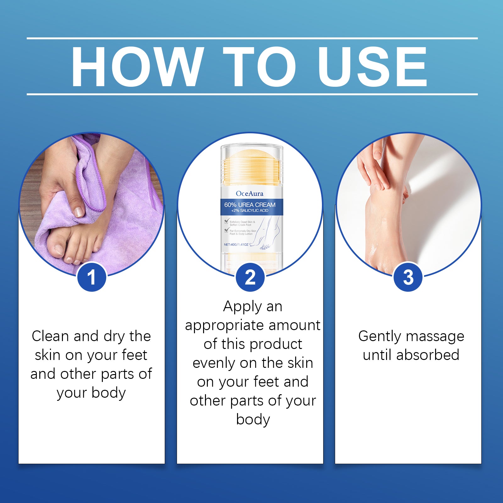 OceAura Hydrating Anti - Crack Foot Cream Heel Care Sole Skin Moisturizing And Hydrating Foot Cream - 5 - CJ