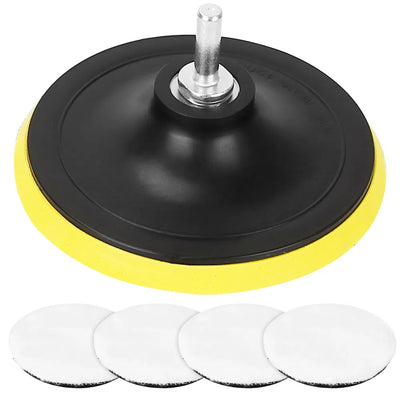4Pcs 6in Buffing Polishing Pads Car Plush Buffing Waxing Wheels Mop Set With M14 Drill Screw For Car Polisher Drill Adapter - 5.0 - CJ