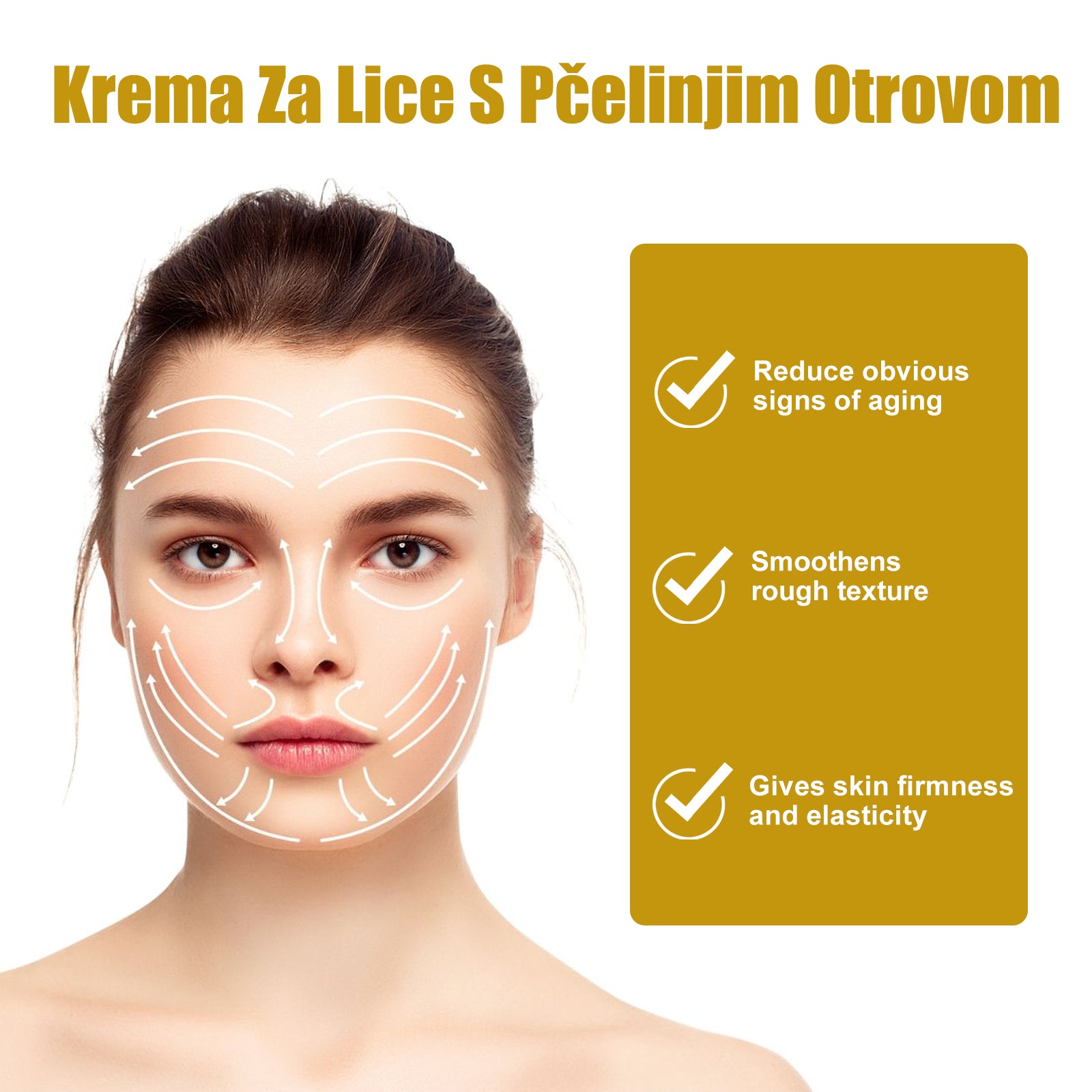 Hoygi Krema Za Lice S Pčelinjim Otrovom, Fade Out Fine Lines Wrinkles Hydrating Moist Firming Skin Bright Skin Anti - Wrinkle Cream - 5 - CJ