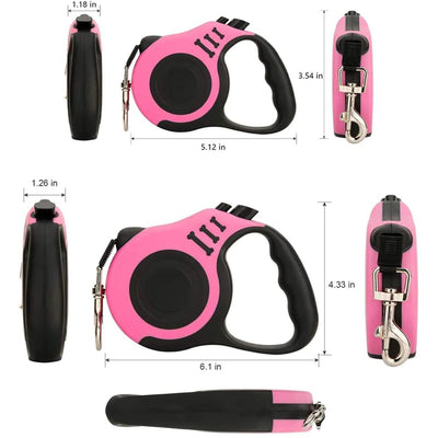 3m And 5m Durable Dog Leash Automatic Retractable Nylon Cat Lead Extension Puppy Walking Running Lead Roulette For Dogs Pet Products - 5 - CJ