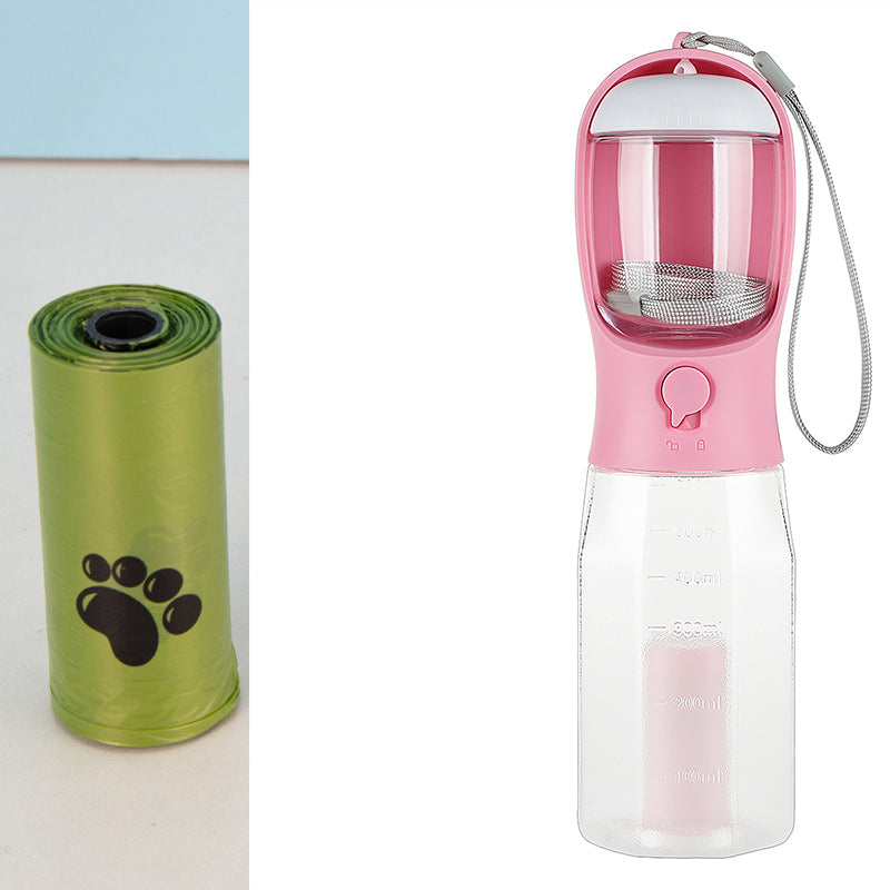 Portable Cat Dog Water Bottle Food Feeder Drinker Poop Dispenser 3 In 1 Leak - proof Multifunctional Dog Water Bottle Pet Products - 0 - CJ