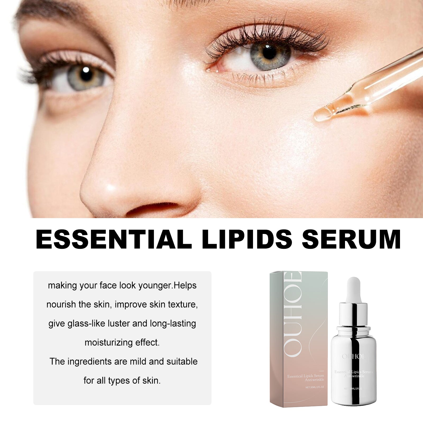 OUHOE Essentical Lipids Serum, The Face Tightens The Fine Lines Of The Eyes Of The Law Wrinkles The Skin Anti - Wrinkle And Anti - Aging - 5 - CJ