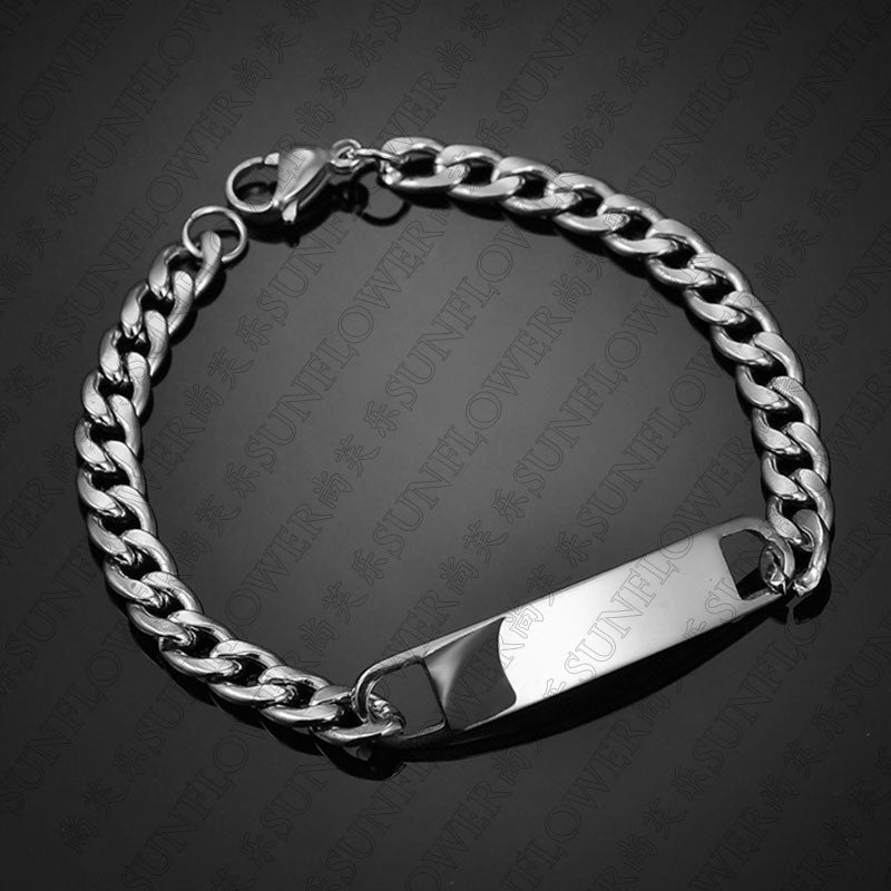 Personalized Human Eye Bracelet DIY Laser Engraved Stainless Steel Couple Bracelet Engraved Portrait Bracelet - 7 - CJ - Silver - Photo - CJSL210286106FU