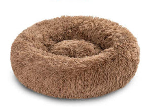 Round Long Hairy Autumn And Winter Nest Pad Cat Mattress - 0 - CJ - DarkBrown - 70cm - CJJJCWMY00276 - DarkBrown - 70cm