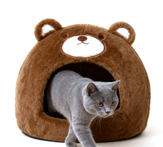 Cat Nest Winter Warm Closed Sleeping Kennel Four Seasons Universal - 0 - CJ