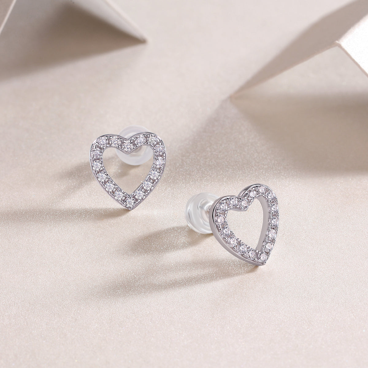 1From The Heart - Fashionable, Trendy And Affordable Jewelry With Moissanite S925 Sterling Silver And Platinum - plated Stud Earrings Prohibit TikTok sales - 5 - CJ