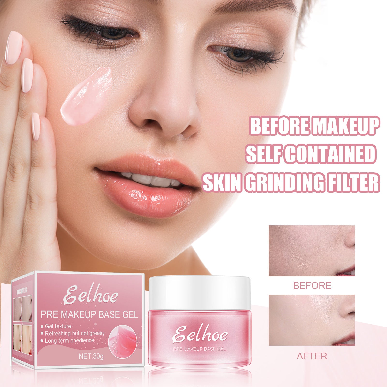 EELHOE Base Gel For Makeup, Pre - makeup Moisturizing And Firming Skin Isolation Base Concealer Cream - 5 - CJ