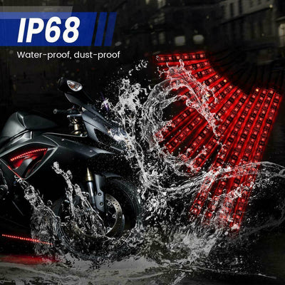12X RGB Motorcycle LED Light Kit Under Glow Body Strip For Harley - Davidson - 5.0 - cjdropshipping
