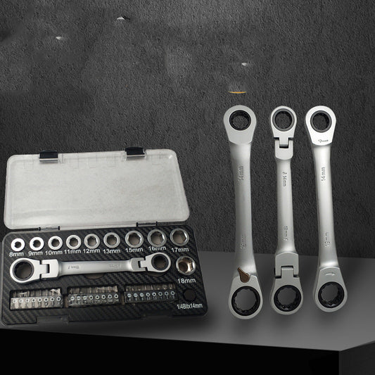 Ratchet Wrench Set Sleeve Screwdriver Set Amazon Ebay Tools Hot Selling Product Multi - function Two - way Ratchet - 0 - CJ