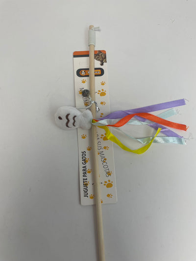 Doll Ribbon Wooden Pole Cat Teaser - 5 - CJ