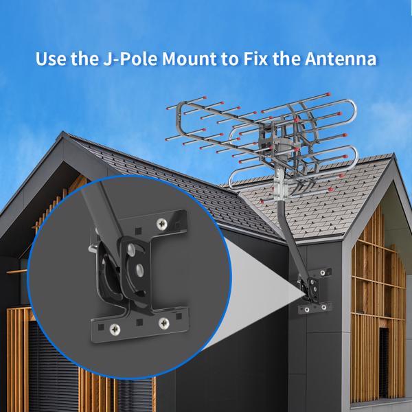 TA-851B 360 Degree Steering TV Antenna 45-860MHz 22-38dB HD Pixel 4K Radiation Range 150 Miles Cable 12 Support 1 TV Outdoor