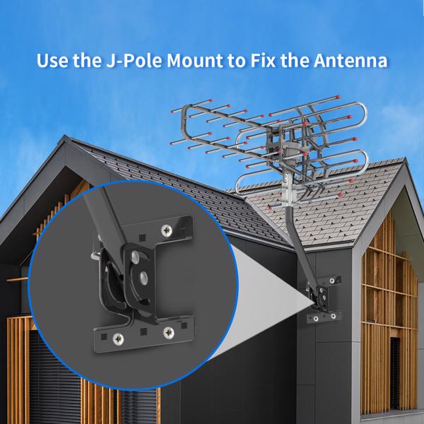 TA - 851B 360 Degree Steering TV Antenna 45 - 860MHz 22 - 38dB HD Pixel 4K Radiation Range 150 Miles Cable 12 Support 1 TV Outdoor - 5 - CJ