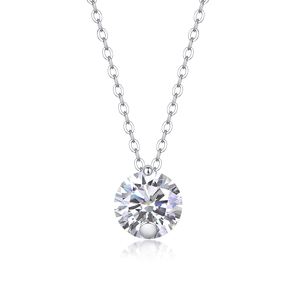1Simple Pleasure - A Fashionable And Luxurious Diamond Jewelry Pendant Set With 2 - carat Moissanite S925 Sterling Silver And Platinum Plating Prohibit TikTok sales - 5 - CJ