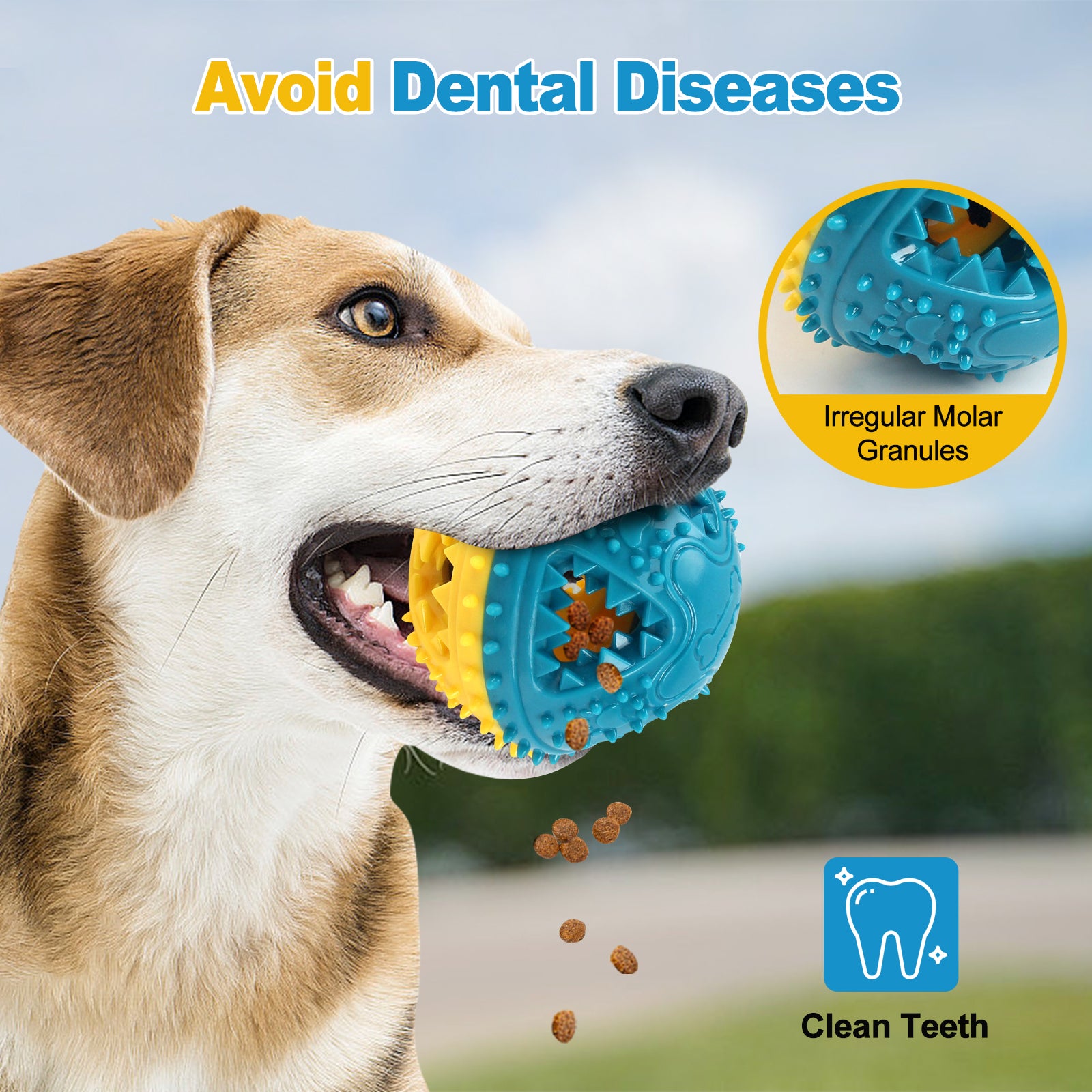 Dog Chew Toys Grinding Teeth Sound Ball Toys Leaking Food Balls Anti Bite Interactive Training Cleaning Teeth Toys Pet Products - 5 - CJ