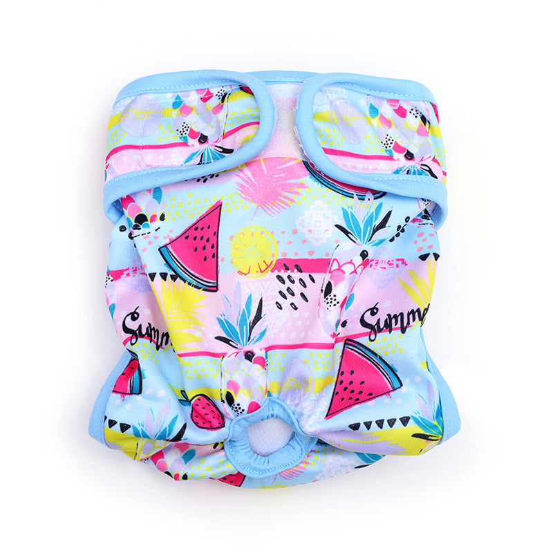 Fashion Printed Pet Supplies Menstrual Panties - 0 - CJ - Blue Watermelon - XL - CJYD229612820TG