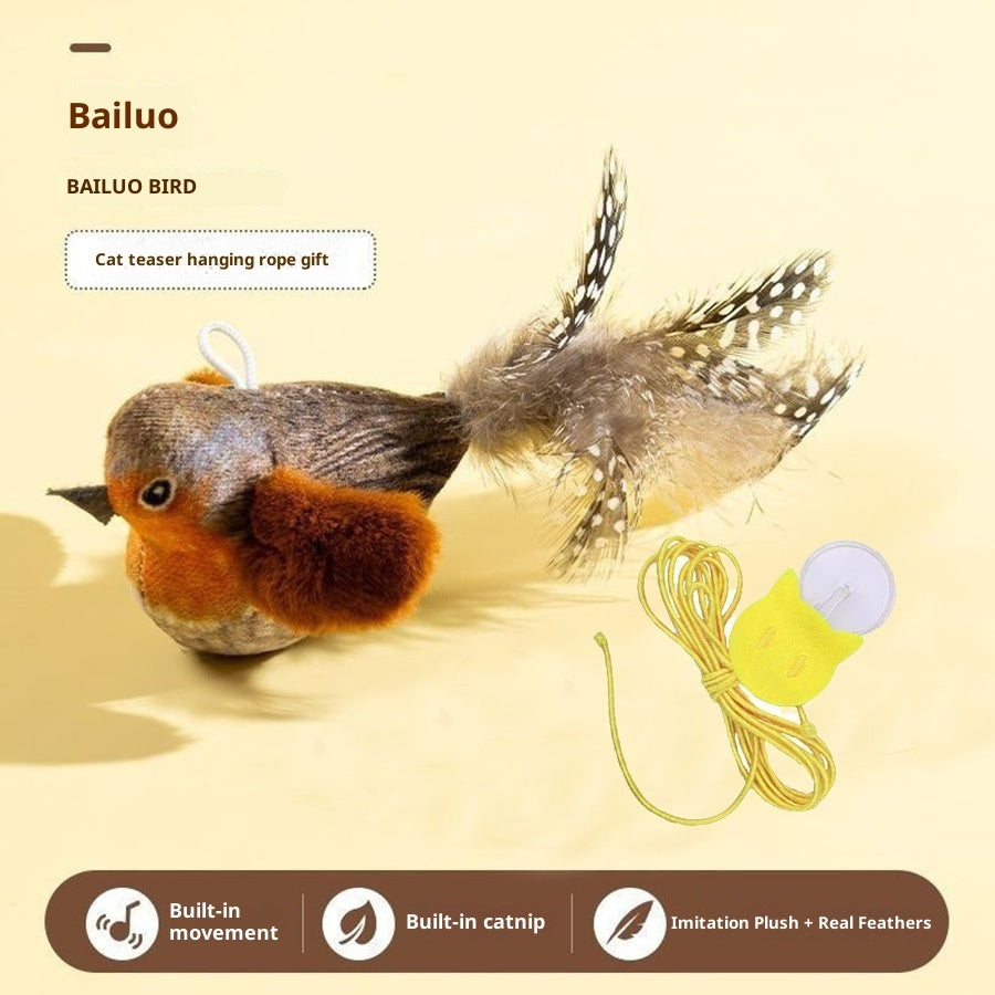 Vocal Simulation Squeaky Bird Cat Toy For Self - amusement - 0 - CJ