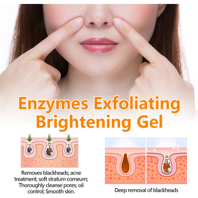 Hoygi Orange Enzymes Exfoliating Brightening Gel, Gently exfoliate blackheads, shrink pores, lighten and smooth delicate skin - 5 - CJ