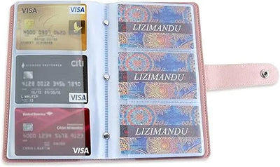 Business Card Holder Book, Business Card Book Case PU Leather Organization Binder Name ID Card Holder For Men & Women, Up To 96 Cards Capacity - 5 - CJ