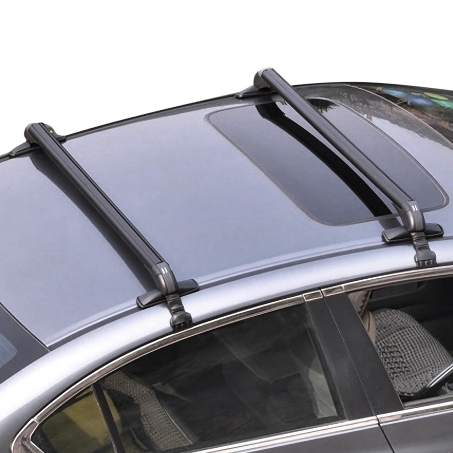 2PCS Universal 110cm 43 - inch Car Roof Rack Cross Bar With Anti - Theft Lock Adjustable Window Frame For Bike Kayak Cargo Luggage - 5 - cjdropshipping