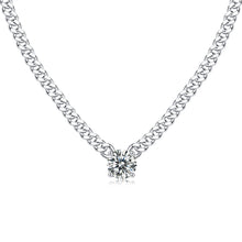 1Cuban Necklace Luxury Fashion Diamond Pendant Necklace Set With Mosan Diamond Silver Ornaments Prohibit TikTok sales - 5 - CJ