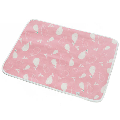 Breathable Cotton Cartoon Waterproof Insulation Pad - 0 - CJ - Anime Whale - 50X70cm - CJYD226013214NM