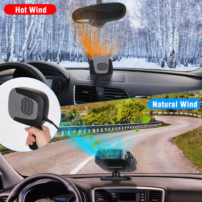 12V 150W Portable Car Auto Heater Heating Fan 2 In 1 Defroster Demister Windshield Heater Automotive Cooling Fan - 5.0 - cjdropshipping