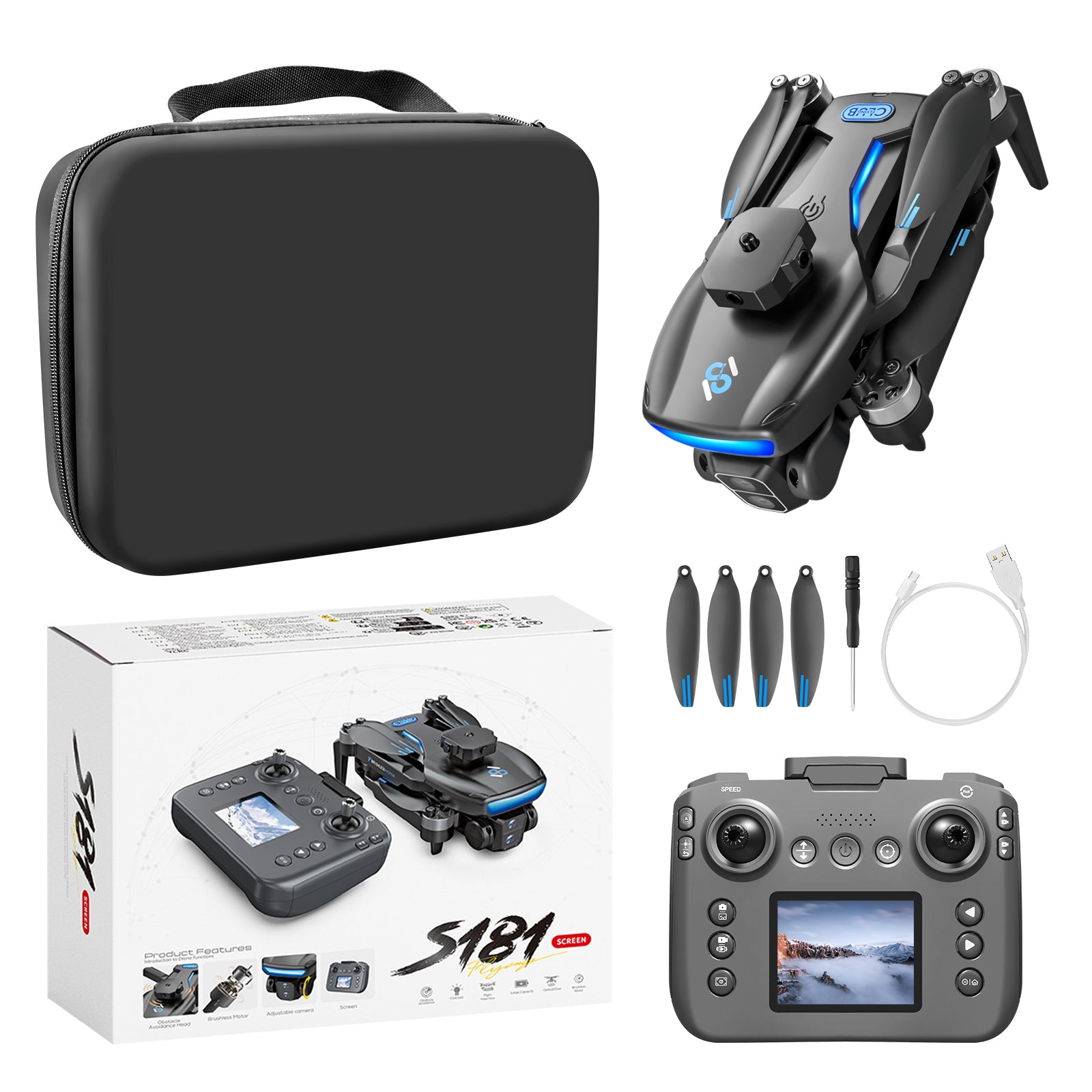 GPS Drone S181 Drone Brushless One - Key Return Intelligent Obstacle Avoidance Quadcopter Remote Control - 5 - CJ