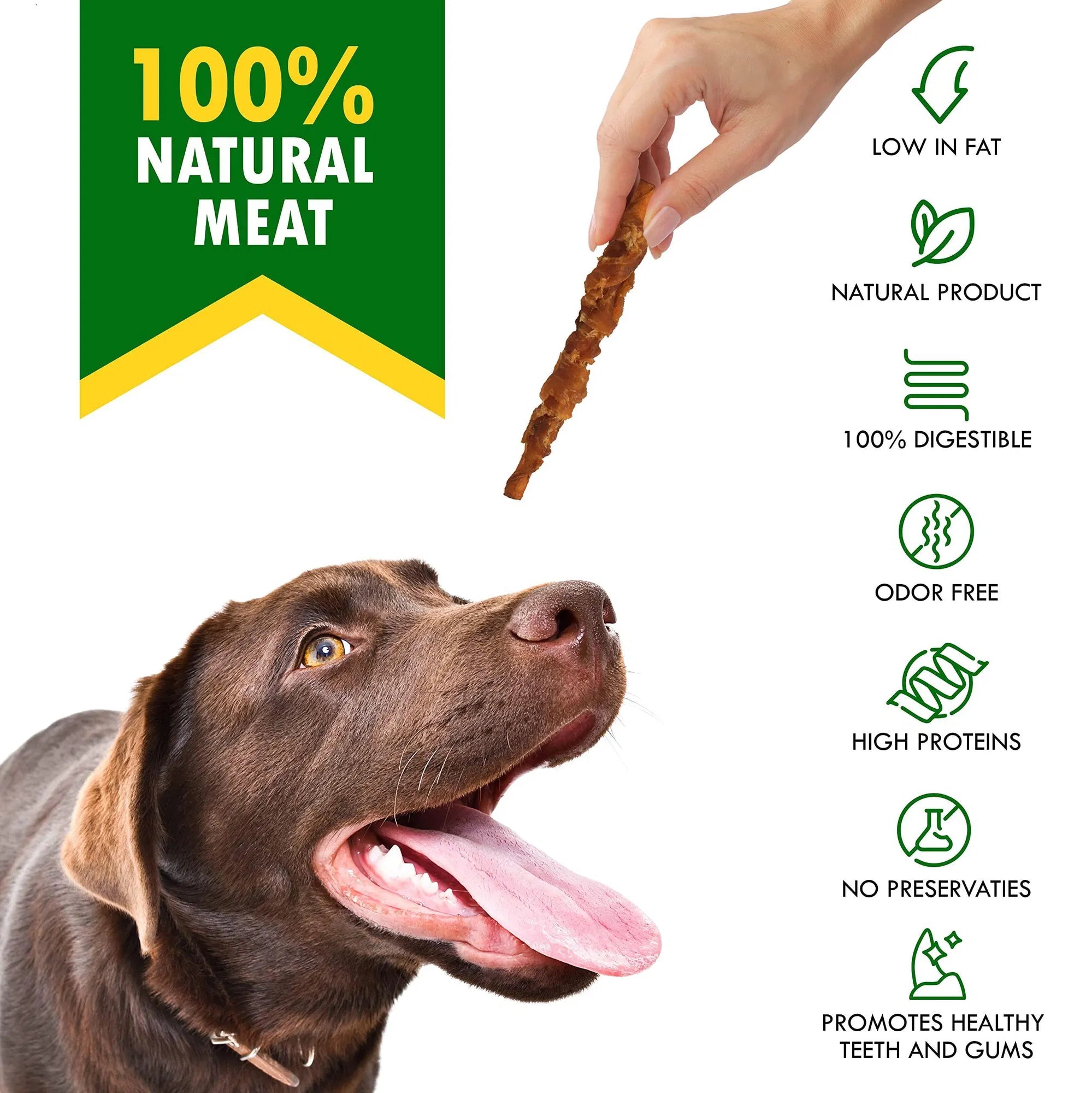 Dog Smoked Rawhide Sticks Wrapped Chicken Pet Natural Chew Treats Grain Free Organic Meat Healthy Human Grade Dried Snacks In Bulk - 5 - CJ