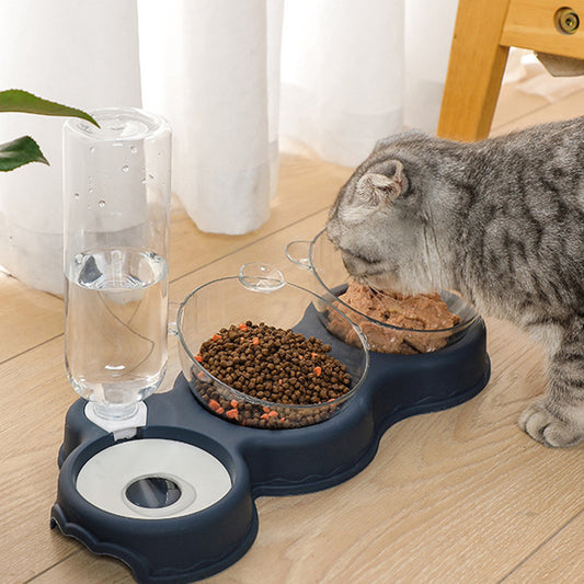 Pet Supplies Cat Double Bowl Automatic Drinking Water - 0 - CJ
