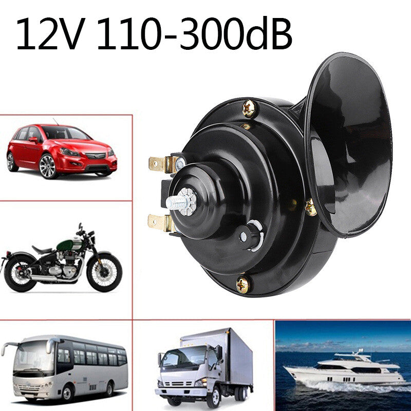 300DB 12V Electric Snail Horn Air Horn Raging Sound Fit For Car Boat Truck Train - 5 - CJ