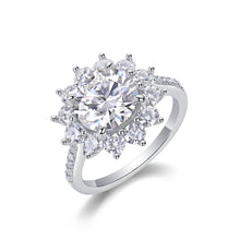 1Sunflower - A Fashionable Diamond Jewelry Piece Set With 3 - carat Moissanite S925 Sterling Silver And Platinum Diamond Ring Prohibit TikTok sales - 5 - CJ
