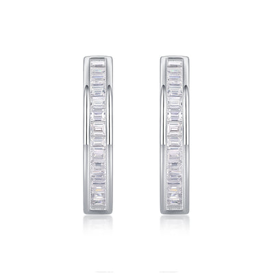 1The Dawn Of Luxury Fashion Diamond Earrings Earrings Studded With Mosan Diamond Silver Jewelry Prohibit TikTok sales - 5 - CJ