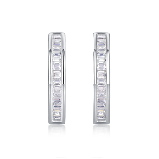 1The Dawn Of Luxury Fashion Diamond Earrings Earrings Studded With Mosan Diamond Silver Jewelry Prohibit TikTok sales - 5 - CJ