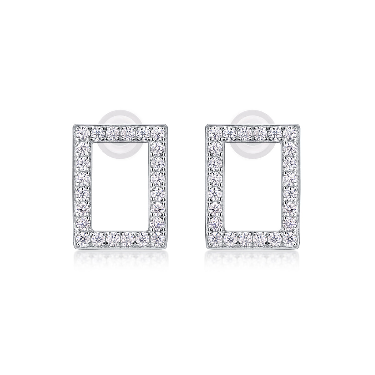 1In Full Swing - Fashionable And Affordable Jewelry With Moissanite S925 Sterling Silver And Platinum - plated Stud Earrings Prohibit TikTok sales - 5 - cjdropshipping