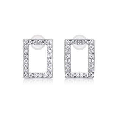 1In Full Swing - Fashionable And Affordable Jewelry With Moissanite S925 Sterling Silver And Platinum - plated Stud Earrings Prohibit TikTok sales - 5 - cjdropshipping