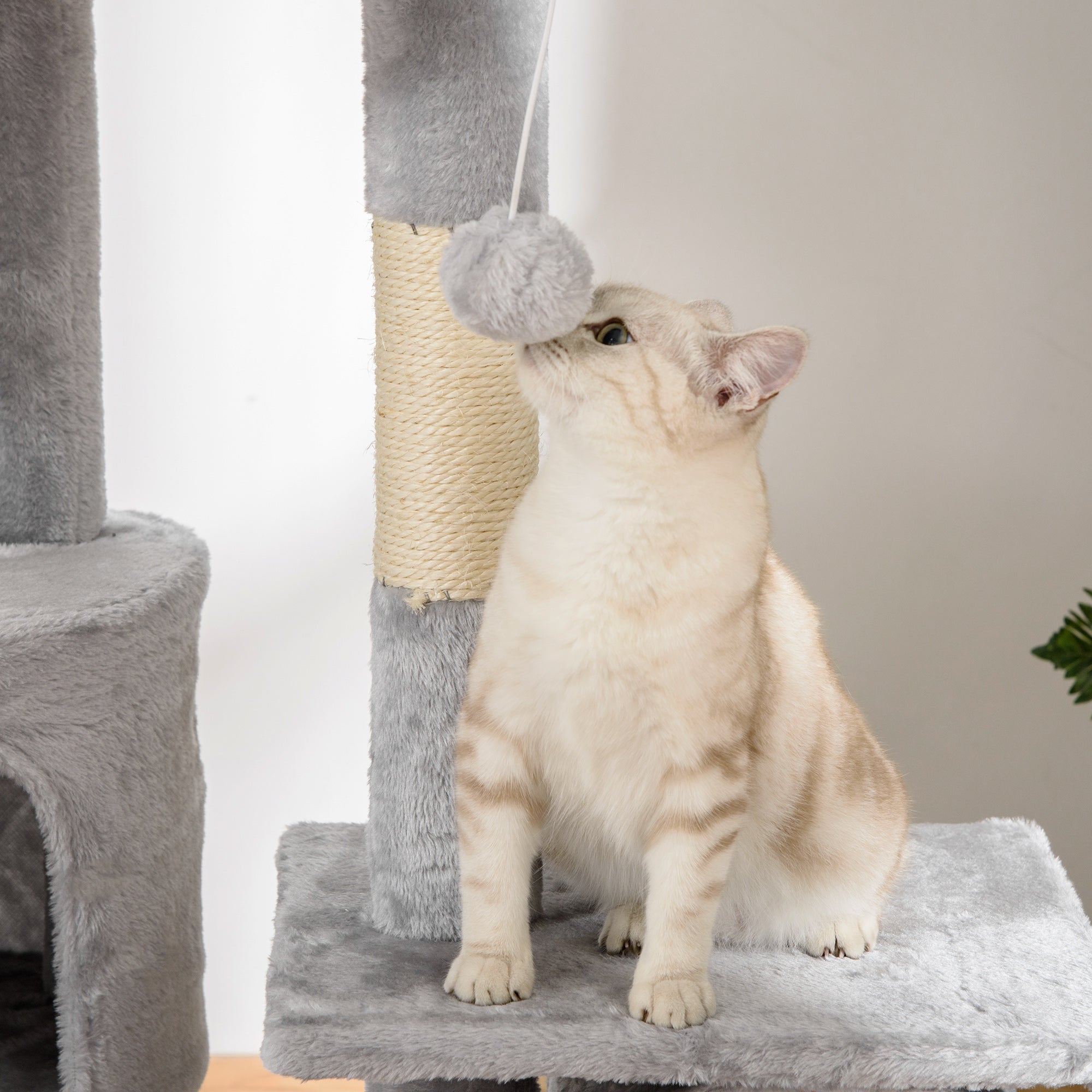 Floor Standing Cat Tree 94.5 - 10.25 Inch Height Adjustable Cat Climbing Tower, Apartment Hammock - 5 - cjdroshippping